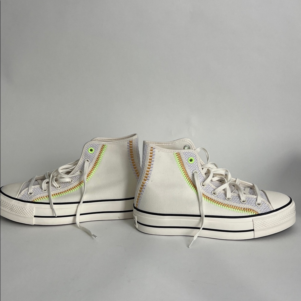 NEW Women's Converse CT All Star Lift High Top Shoes Egret Thriftshop - Picture 4 of 6